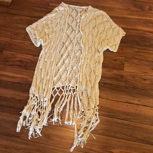 American Eagle cardigan with fringe detail